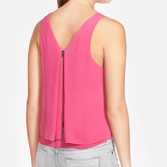 Sam Edelman crop tank top in hot pink - Picture 2 of 5
